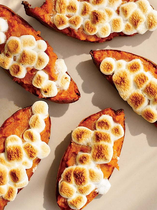 Marshmallow Sweet potatoes toast