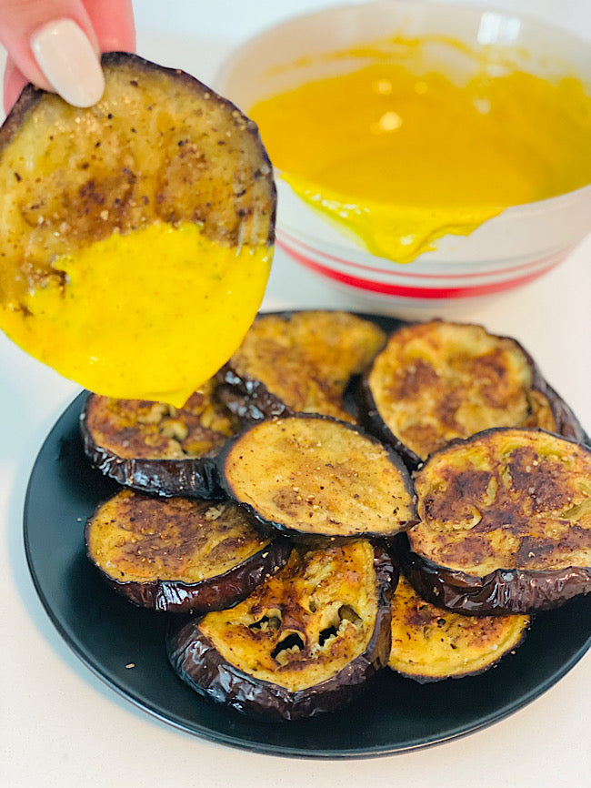 Curry eggplant chips